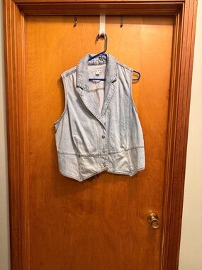 Ava & Viv Light Blue Denim Top with Label Detail